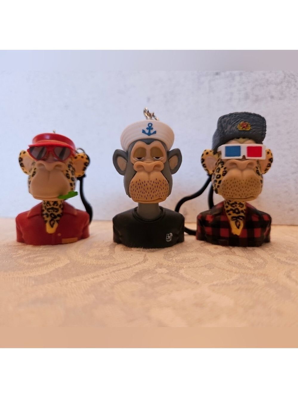 3 Bored of Directors Collectible Keychain/bag Clip Bored Ape from Blind Bag NEW